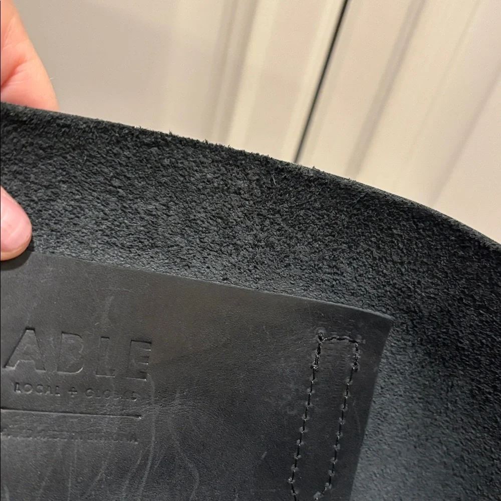 ABLE Classic Black Leather Tote Bag - Picture 7 of 7